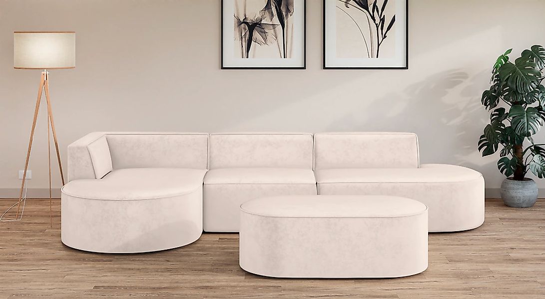 OTTO home Ecksofa "EIVIND Designer Sofa mit Ottomane rechts/links, B/T/H: 3 günstig online kaufen