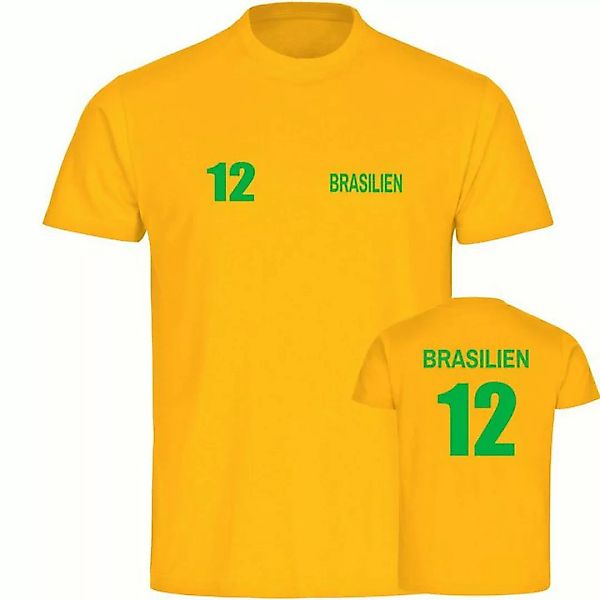 multifanshop T-Shirt Herren Brasilien - Trikot 12 - Männer günstig online kaufen