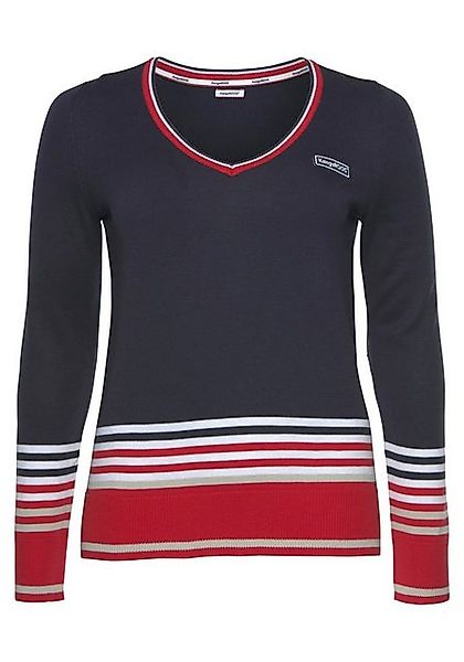 KangaROOS V-Ausschnitt-Pullover im tollen Streifen-Farb-Mix günstig online kaufen