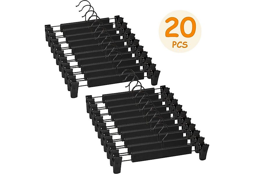 SURFOU Kleiderbügel 20 Stück mit starken Antirutsch verstellbaren Clips Hak günstig online kaufen