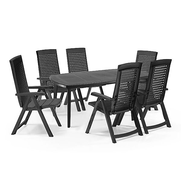 Shaf Gartenlounge-Set Milano 7-teilig anthrazit, inkl. günstig online kaufen