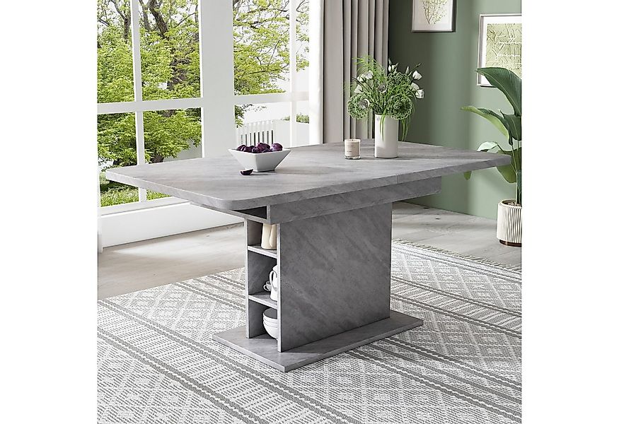 Flieks Esstisch (1-St), ausziehbar 110-130cm Tisch mit Stauraum Schreibtisc günstig online kaufen