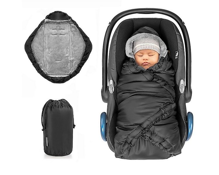 Zamboo Fußsack Schwarz, Baby Winter Einschlagdecke für Babyschale / Maxi Co günstig online kaufen