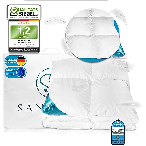 Sandaro Home Daunenbettdecke 155x220 cm, 1400 günstig online kaufen