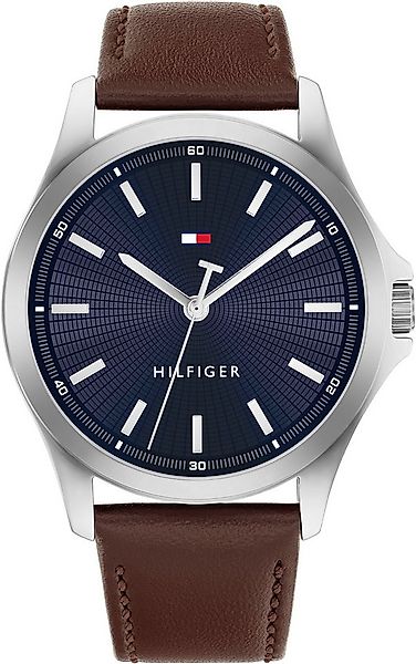 Tommy Hilfiger Quarzuhr BRUCE 1710669, Armbanduhr, Herrenuhr, Lederarmband, günstig online kaufen