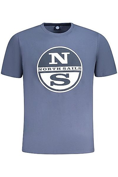 North Sails T-Shirt Herren Kurzarm T-Shirt Blau mit Print und günstig online kaufen