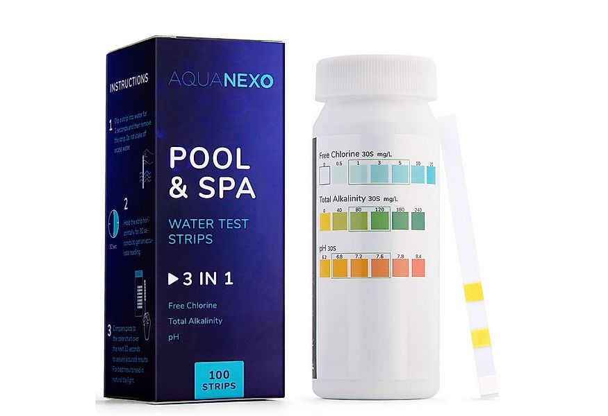 AquaNexo Pool-Wassertest Aquanexo Pool Teststreifen 3-in-1 pH und Chlor Was günstig online kaufen