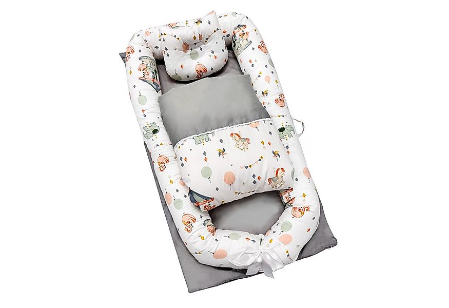 SEHAUSEU Kuschelnest Bettnestchen Babylounge Babykokon mit Decke und Kissen günstig online kaufen