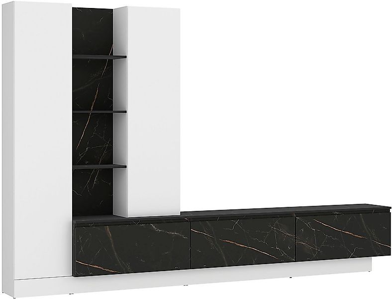 Home affaire Wohnwand Modesto, (Breite ca. 295cm), bestehend aus 1 Lowboard günstig online kaufen