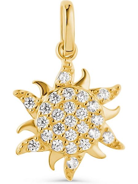 FAVS Kettenanhänger FAVS Damen-Anhänger 375er Gelbgold 25 Zirkonia günstig online kaufen