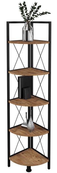 VCM Standregal Holz Metall Eckregal Bücher günstig online kaufen