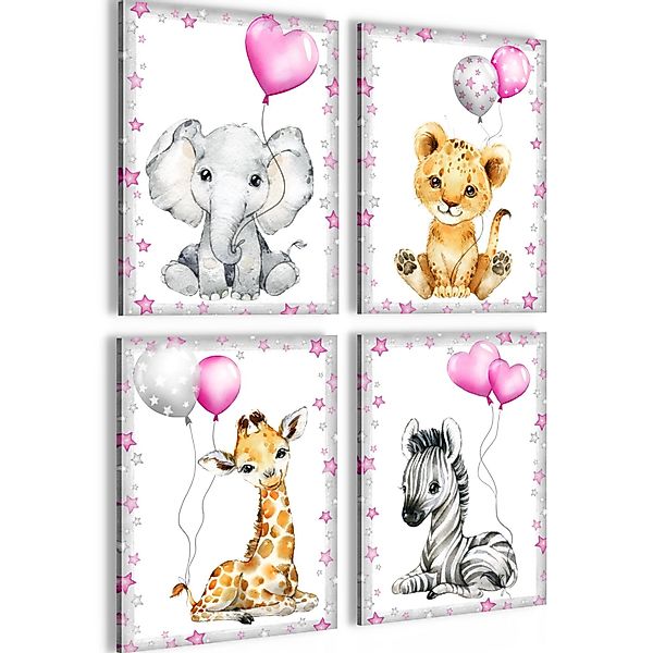 Novart Wandbild Kinderzimmer Wandbilder Set Tiere günstig online kaufen