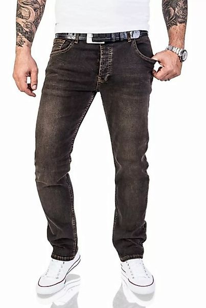 Lorenzo Loren Regular-fit-Jeans Herren Jeans Regular Fit Dunkelgrau LL-326 günstig online kaufen