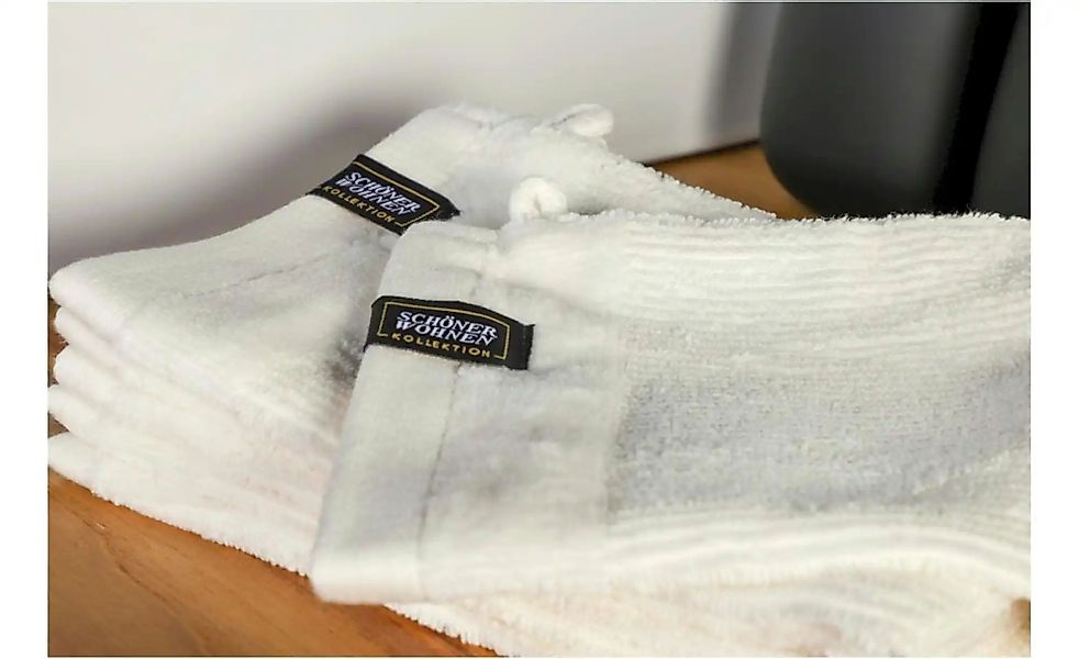 SCHÖNER WOHNEN Kollektion Waschhandschuh 3er-Set   ¦ weiß ¦ Maße (cm): B: 1 günstig online kaufen