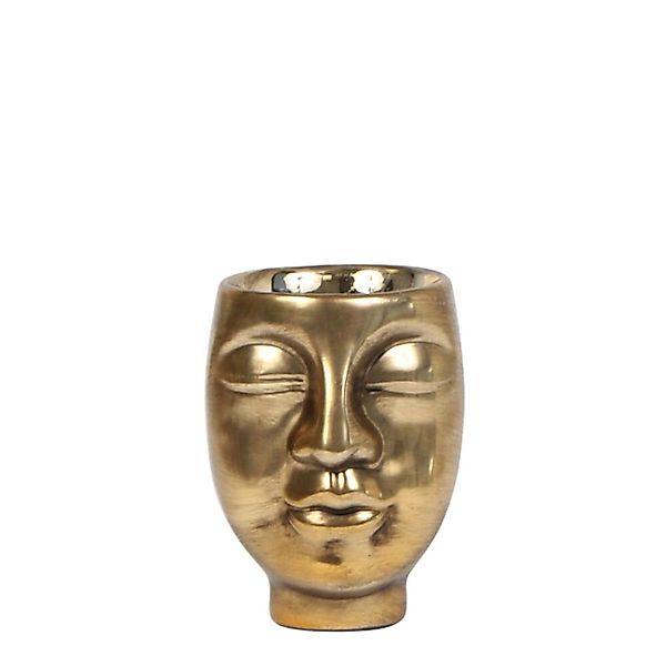 Exotenherz Übertopf Face Form eines Zarten Harmonischen Gesichts Gold Passe günstig online kaufen