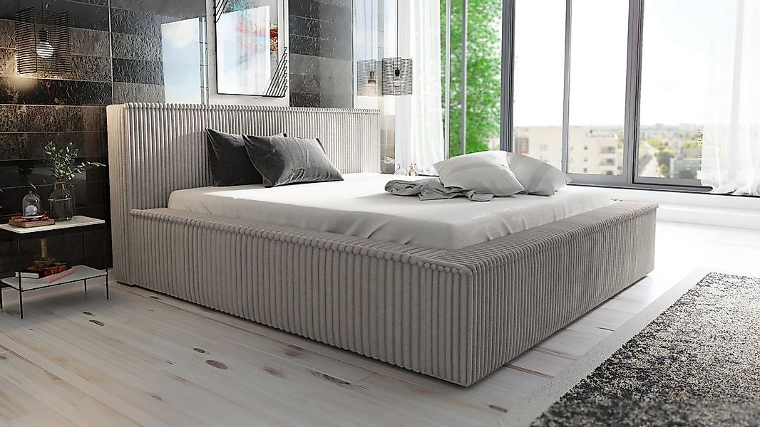 A&J MöbelLand GmbH Polsterbett RIO-OM mit Bettkasten und Lattenrost. (Bett günstig online kaufen