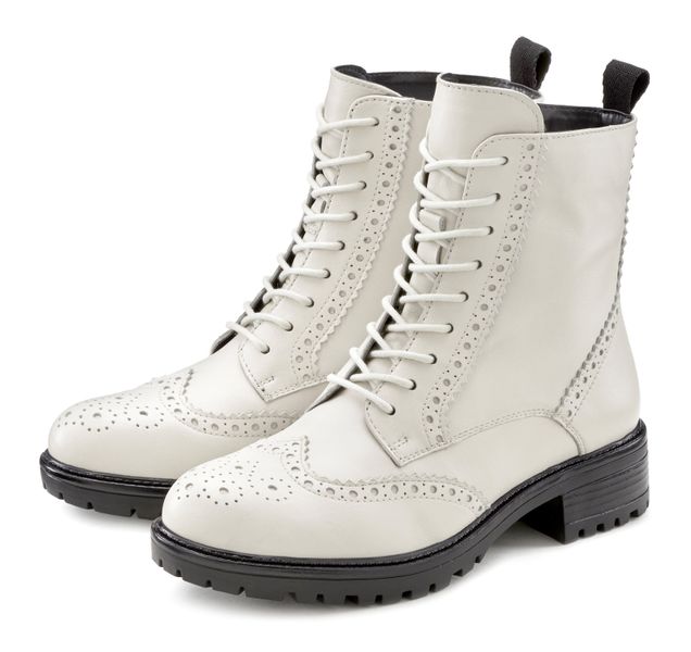 LASCANA Schnürboots Schnürstiefelette, Ankle Boots, Leder, günstig online kaufen
