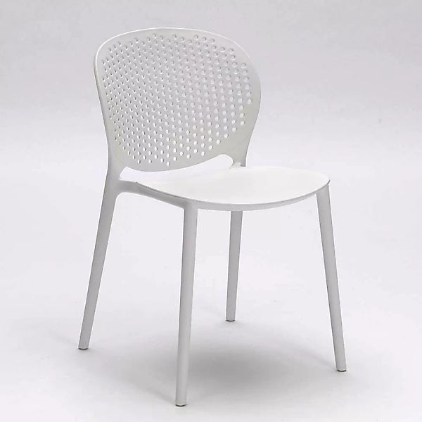 Kunststoffstuhl in Weiß modern (4er Set) günstig online kaufen