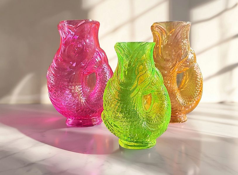 Giftcompany Dekovase Jacquard Fischvase M pink günstig online kaufen