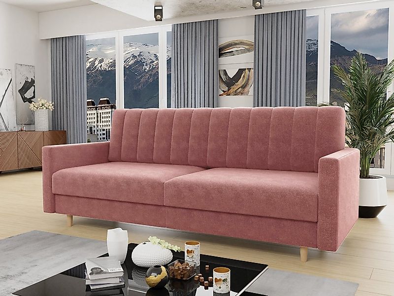 Sofnet Schlafsofa Sara, mit Schlaffunktion und Bettkasten, Bettsofa mit Hol günstig online kaufen