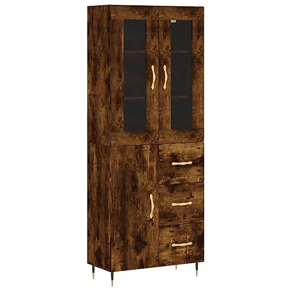 vidaXL Highboard Räuchereiche 69,5x34x180 cm Holzwerkstoff 3198454 günstig online kaufen