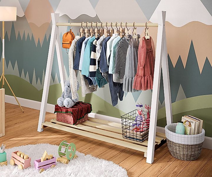 Bellabino Kleiderstange Ryck (Kindergarderobe inkl. Schuhablagefläche), günstig online kaufen