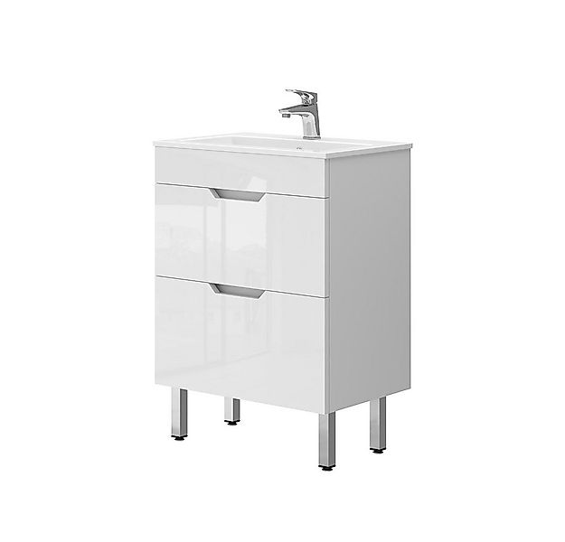 Vicco Badmöbel-Set Clayton, Weiß Hochglanz, 2 Teile, Unterschrank 60 cm, (2 günstig online kaufen