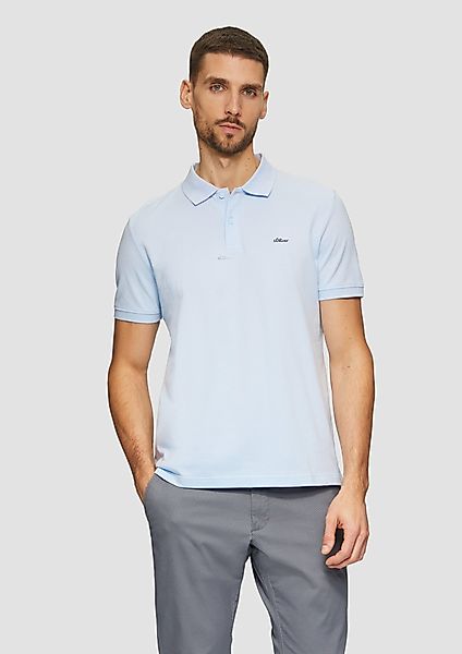 s.Oliver Kurzarmshirt Poloshirt aus Baumwollpiqué Logo günstig online kaufen