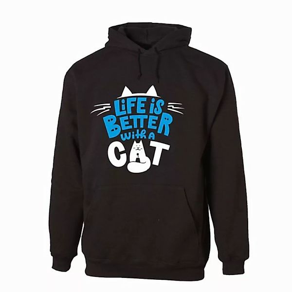 G-graphics Hoodie Life is better with a Cat Unisex mit trendigem Frontprint günstig online kaufen