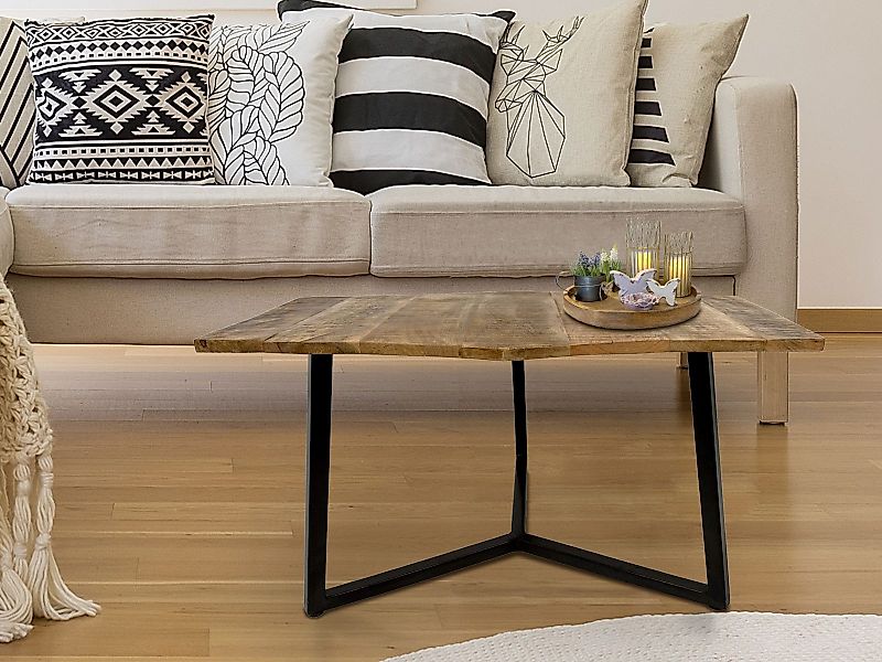 Amagohome Couchtisch Beistelltisch 56x47cm sechseckig Wohnzimmer günstig online kaufen