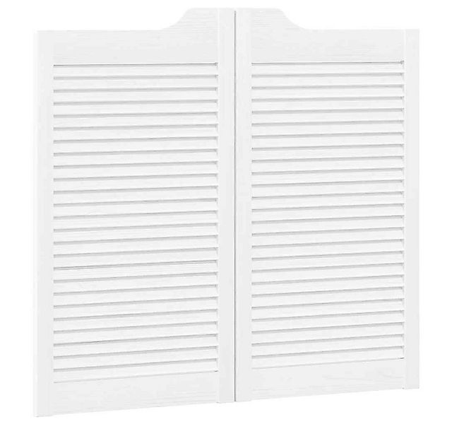 vidaXL Haustür Schwingtüren Lamellen-Design 1-Paar Weiß 90x80 cm (1-St) günstig online kaufen