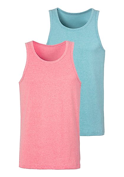 John Devin Tanktop, (Packung, 2 tlg.), in schöner Melange-Optik günstig online kaufen