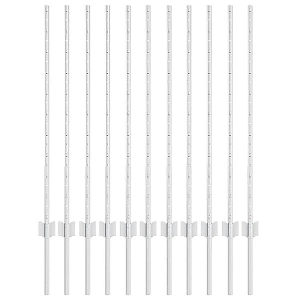 vidaXL Zaunpfosten 11 Stk Silber 100 cm Stahl 42006297 günstig online kaufen