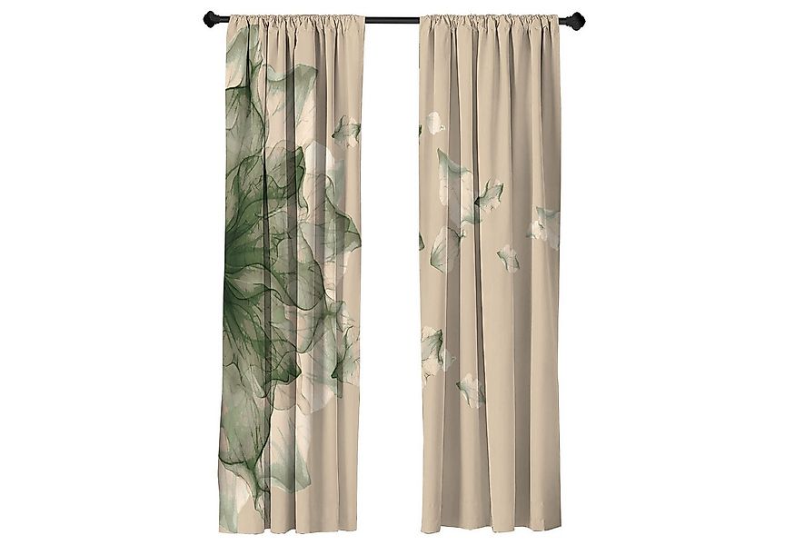 Abakuhaus Gardine Vorhang für Wohnzimmer Schlafzimmer Dekor, Microfaser, Bl günstig online kaufen