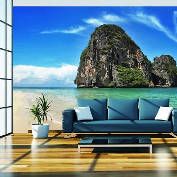 artgeist Fototapete Exotischer Strand - Railay in Thailand mehrfarbig Gr. 3 günstig online kaufen