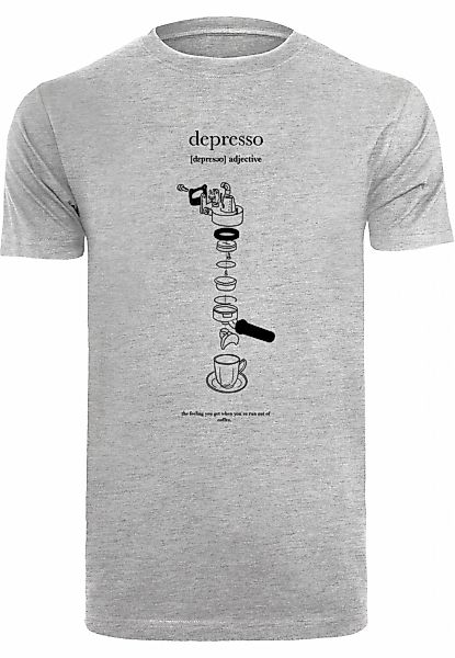 MisterTee T-Shirt "MisterTee Depresso T-Shirt Round Neck" 1 Stk. tlg. günstig online kaufen