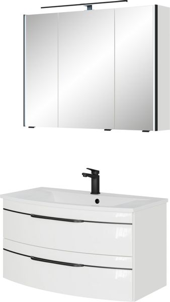 Saphir Badmöbel-Set Serie 7045 2-teilig Mineralmarmor-Waschtisch günstig online kaufen