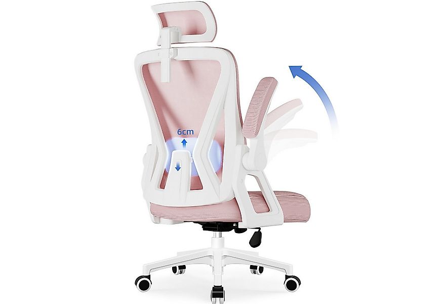 Adormii Bürostuhl Ergonomischer Bürostuhl mit klappbaren Armlehnen und Rück günstig online kaufen