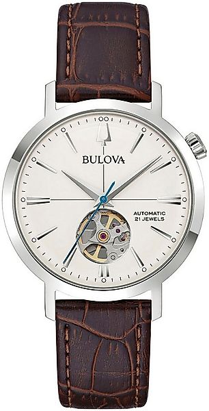 Bulova Automatikuhr 96A318, Armbanduhr, Herrenuhr, Mechanische Uhr, Lederar günstig online kaufen
