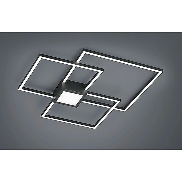 Trio LED-Deckenleuchte anthrazit   ¦ schwarz ¦ Maße (cm): B: 65 H: 5 T: 65. günstig online kaufen