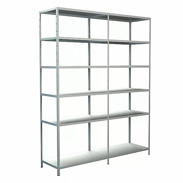 Schulte Steck-Grund-/Anbauregal 230 cm x 180 cm x 50 cm Weiß günstig online kaufen