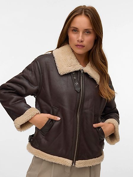 Vero Moda Kurzjacke "VMVIRGINIA SHORT JACKET BOO" farblich abgesetzte Detai günstig online kaufen