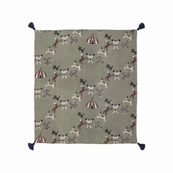 Plaid Loome textil grün / Bettüberwurf - 160 x 130 cm / Recycelte Baumwolle günstig online kaufen