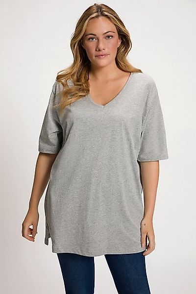 Ulla Popken T-Shirt T-Shirt V-Ausschnitt Relaxed Halbarm günstig online kaufen