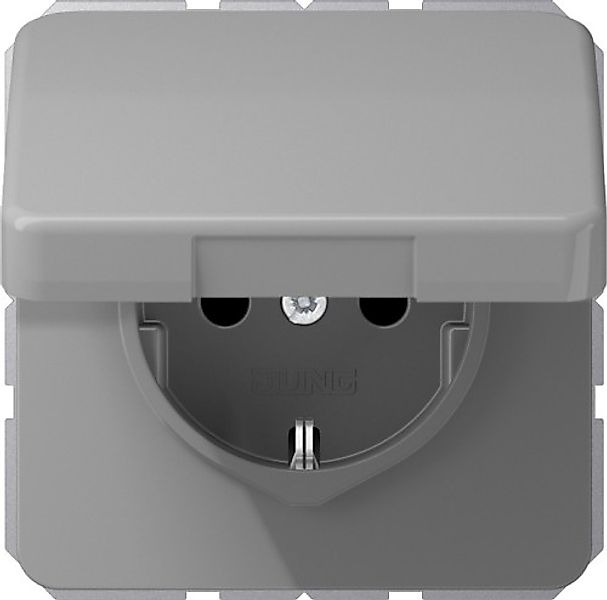 Jung SCHUKO-Steckdose 16A 250V Klappdeckel CD 1520 BFKL GR - CD1520BFKLGR günstig online kaufen
