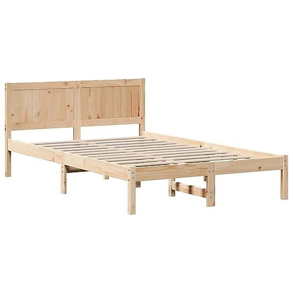 vidaXL Bettgestell Braun 120 x 190 cm Massivholz Kiefer 872200 günstig online kaufen