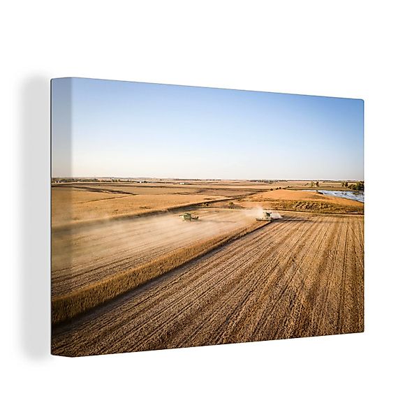 OneMillionCanvasses® Leinwandbild Feld - Bauernhof - günstig online kaufen