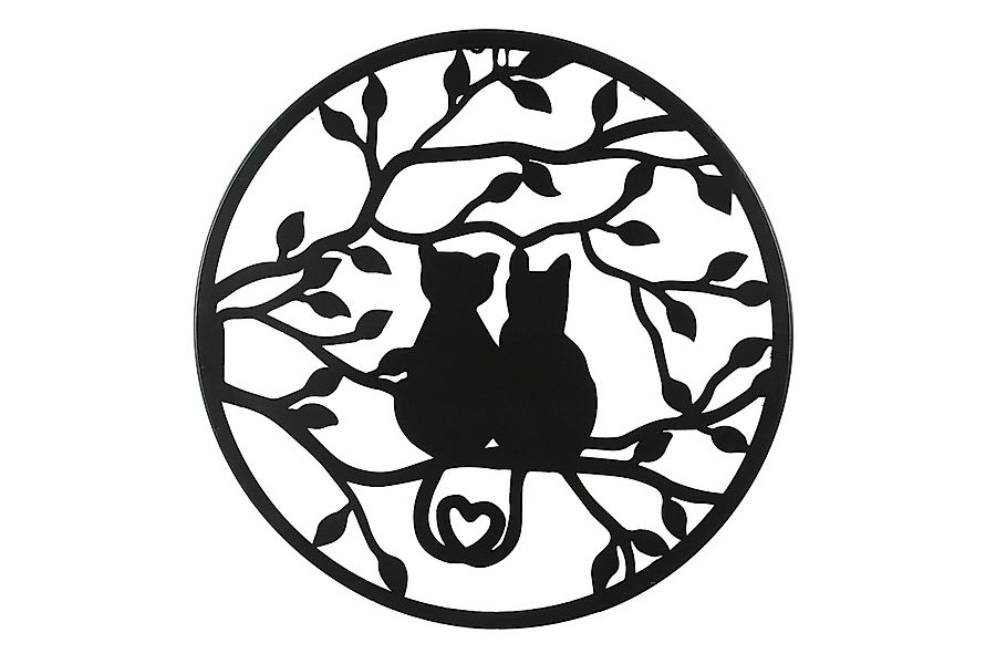 Wackadoo Living Wanddekoobjekt Katze aus Metall günstig online kaufen