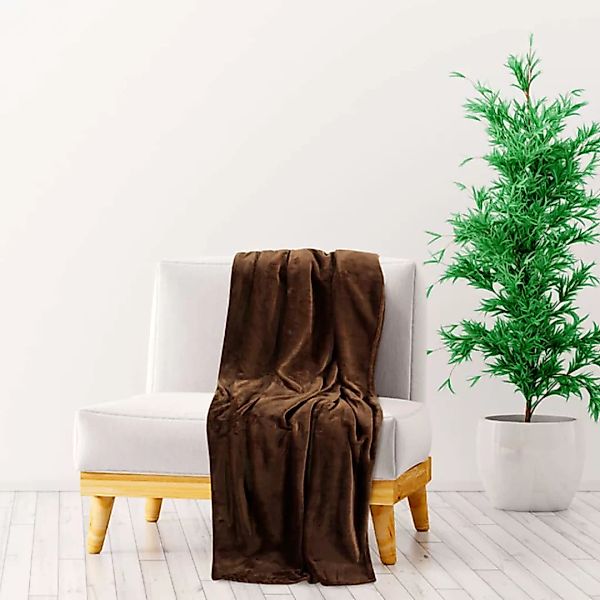 Vidaxl Decke Kakaobraun 150x200 Cm Polyester günstig online kaufen