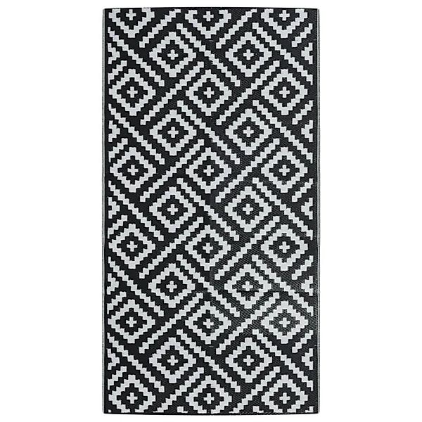 vidaXL Outdoorteppich Weiß Und Schwarz 80x150 Cm Pp 2007139 günstig online kaufen